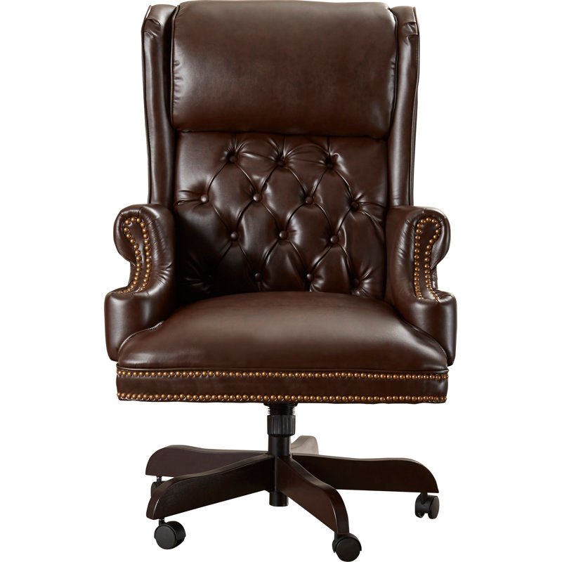 High Back Traditional Tufted LeatherSoft Executive Swivel Ergonomic Office Chair - Image 3